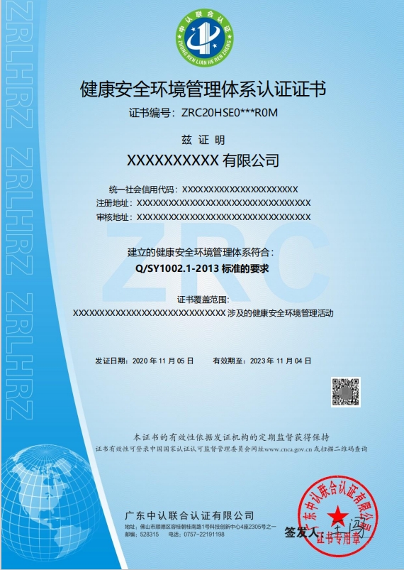 健康、安全与环境管理体系（HSE）